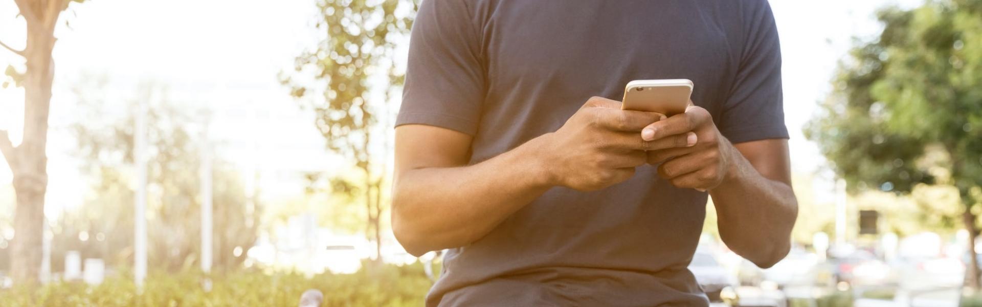 men holding phone